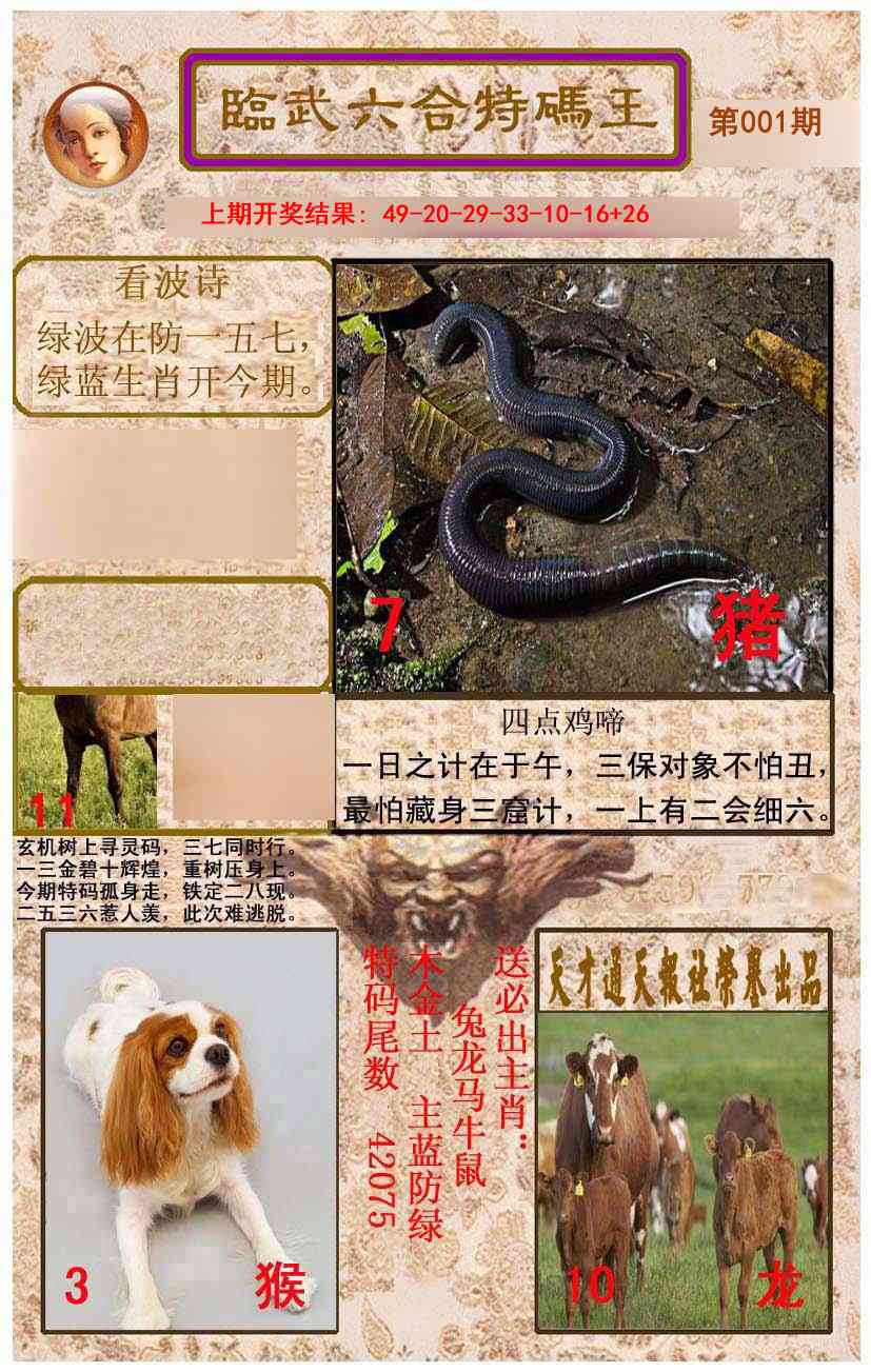 001期临武六合特码王[图]