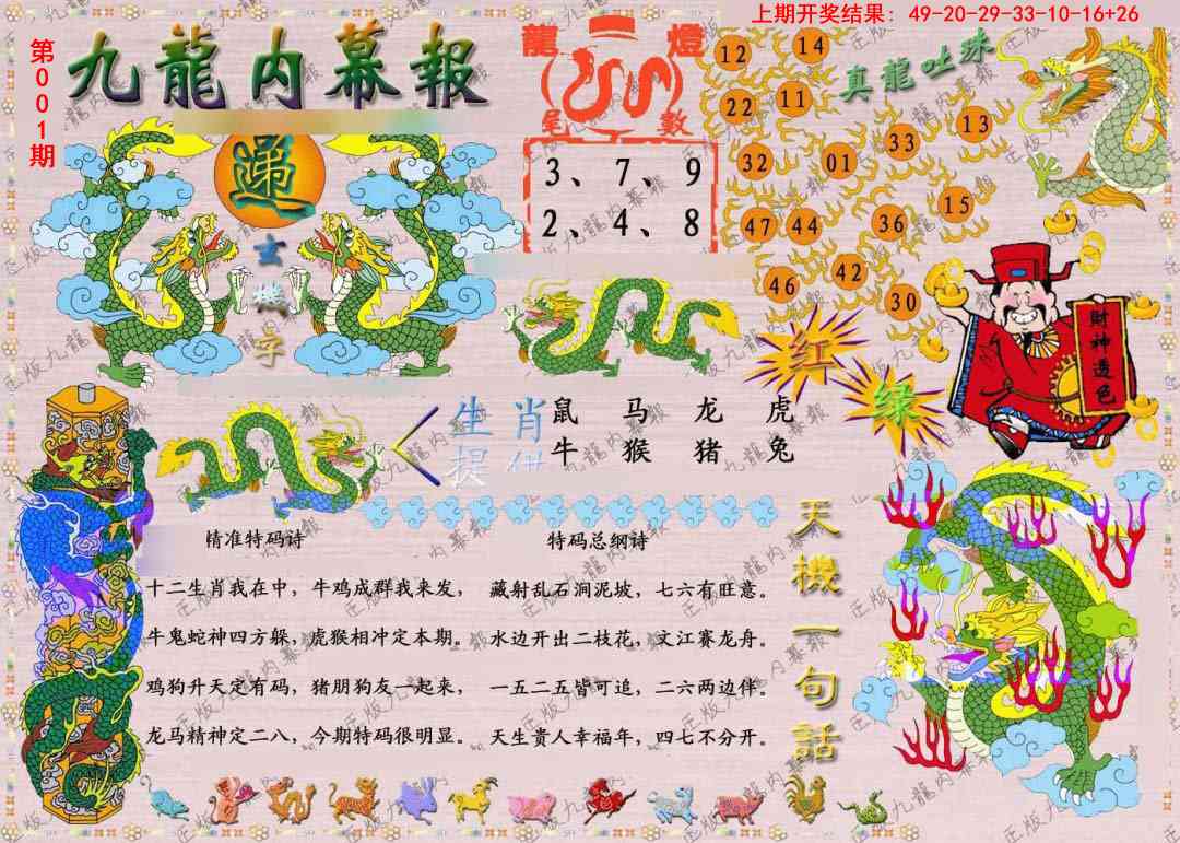 001期正版九龙内幕报[图]