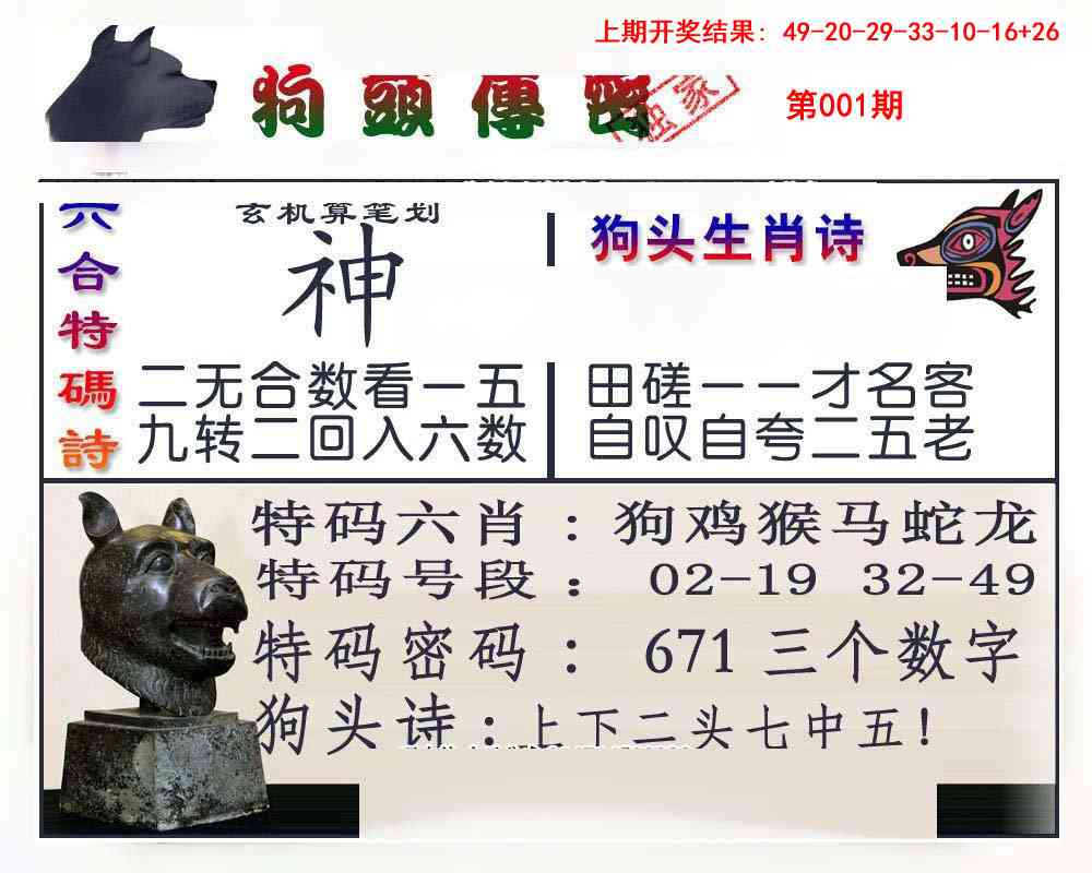 001期狗头传密[图]