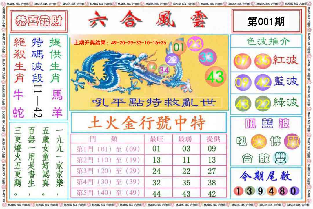 001期六合风云《另版》[图]