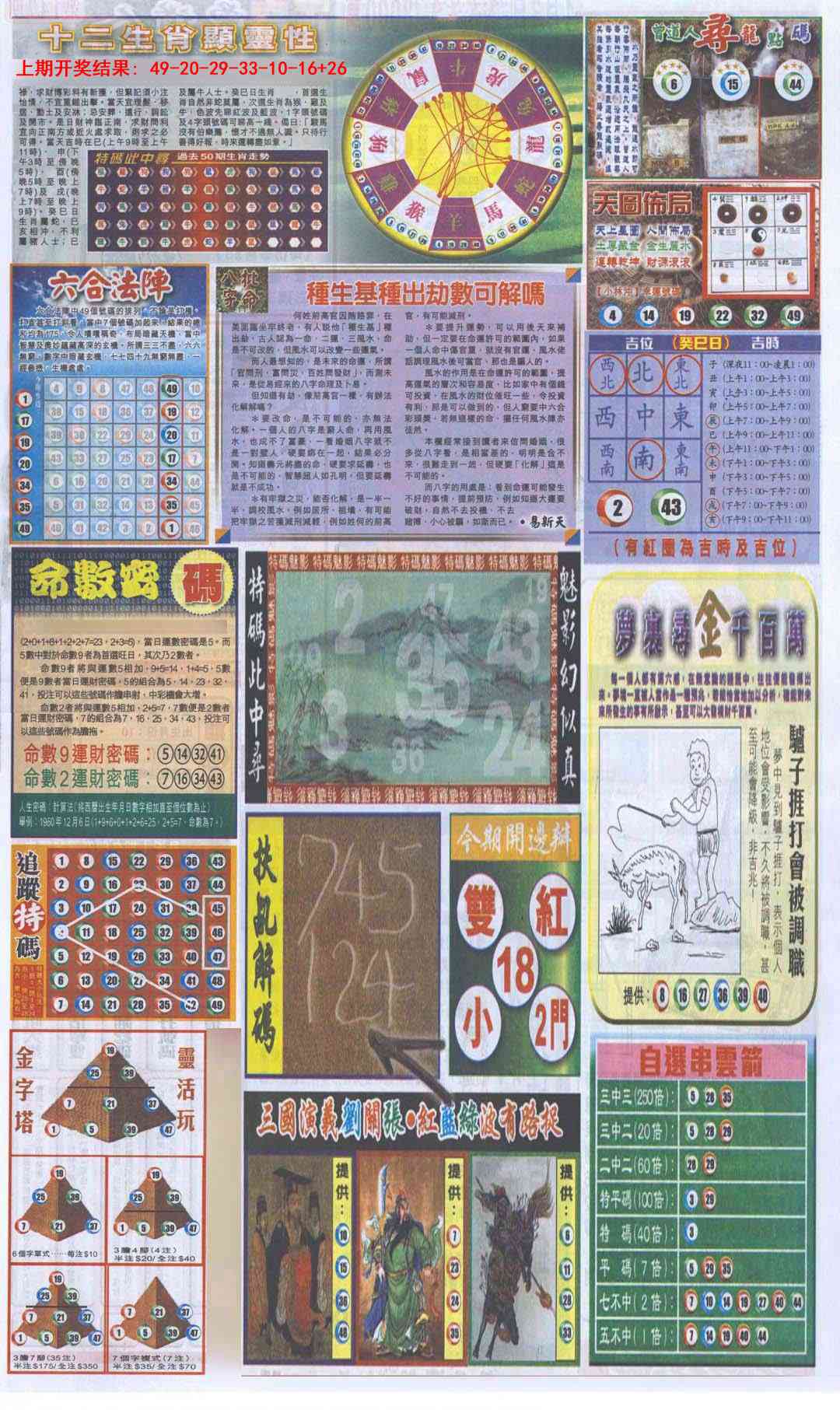 001期新报跑狗-2(背面)[图]