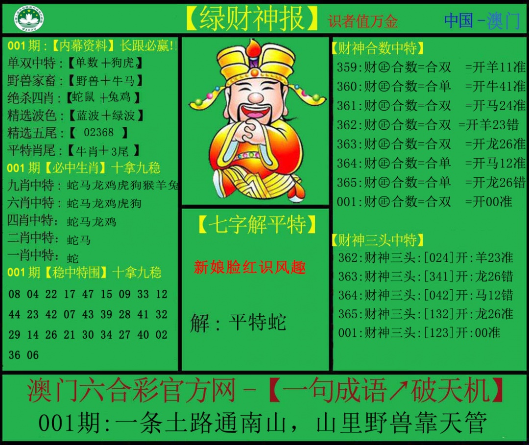 001期绿财神[图]