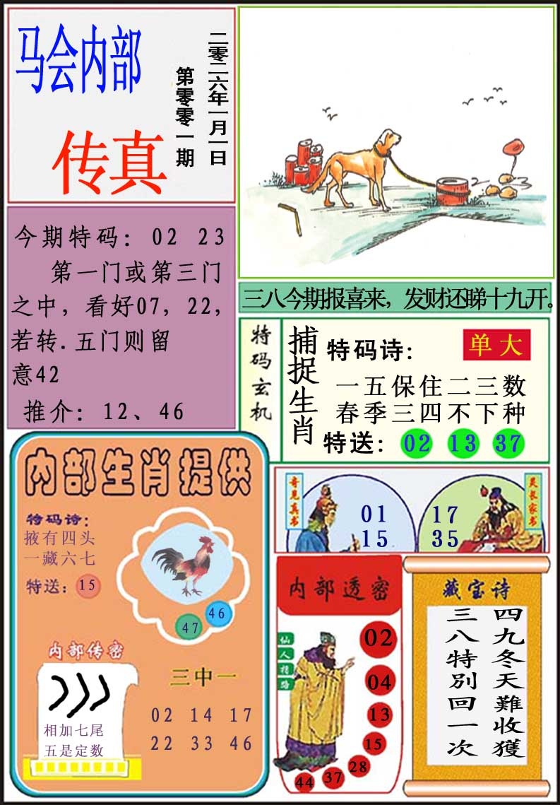 001期马会内部传真[图]