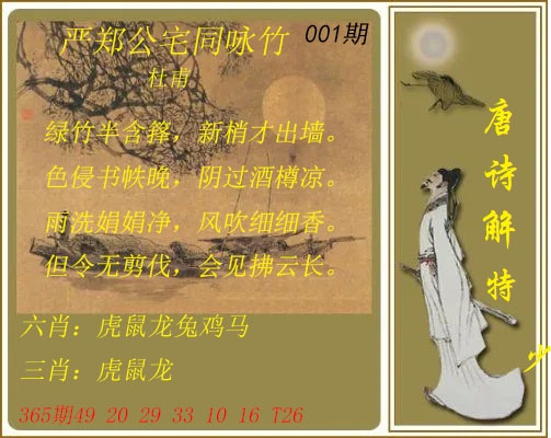 001期唐诗解特[图]