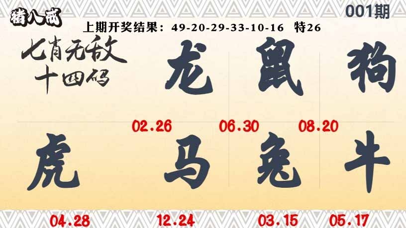 001期七肖无敌14码[图]